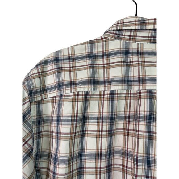 Carhartt Men's 100% Cotton Casual Button Down Short Sleeve Plaid Shirt Size XL - Picture 9 of 12